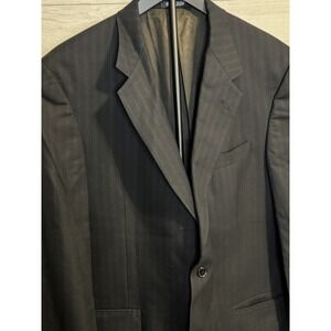 Austin Reed Men's Black Fine Pinstripe Sport Coat Jacket Lined 40R Size